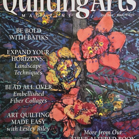 Quilting Arts Magazine Fall Issue 2004 Be Bold With Batiques And Bead All Over E - Picture 14 of 14